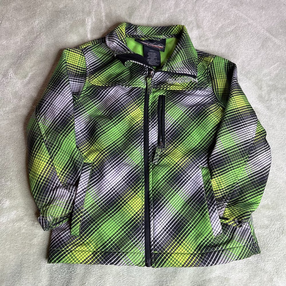 Free Country Green Plaid Jacket Boys size Small